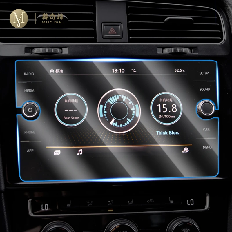 

For Volkswagen Golf 2018 Navigation Screen Anti-Scratch Protector Computer Film Car Interior Accessories Tempered Glass 8 Inch