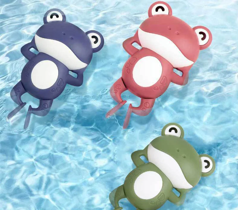 

Cartoon Little Frog Baby Bath Toy Wind-up Clockwork Toys for Toddler Kids Bathroom Beach Swimming Shower Bathtub Toys