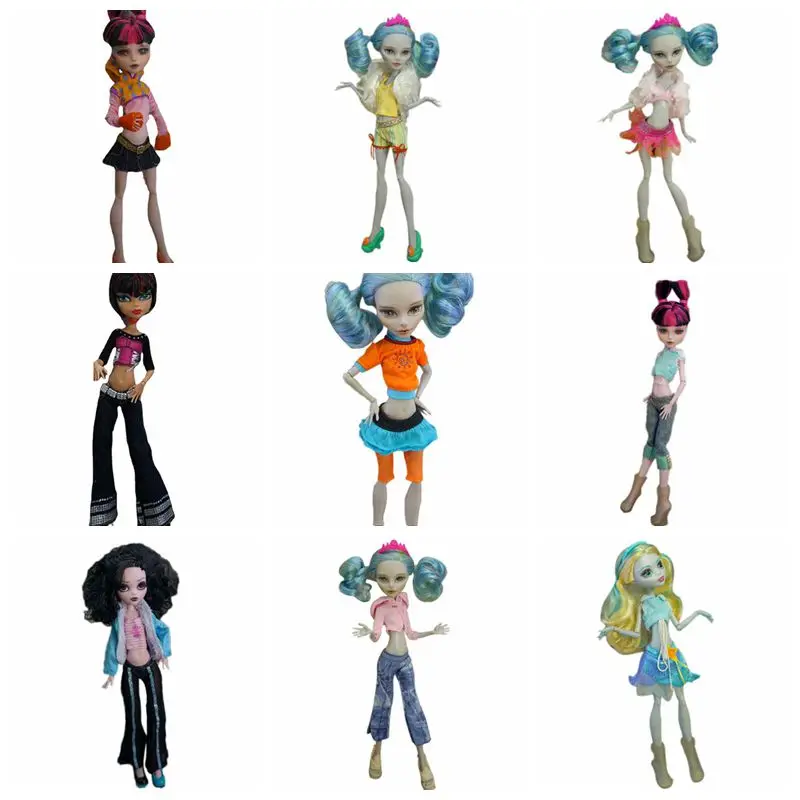 

Fashion Doll Outfits For Monster High Clothes Top Pants Trousers For Ever After High Dress Gown 1/6 BJD Accessories Kids DIY Toy