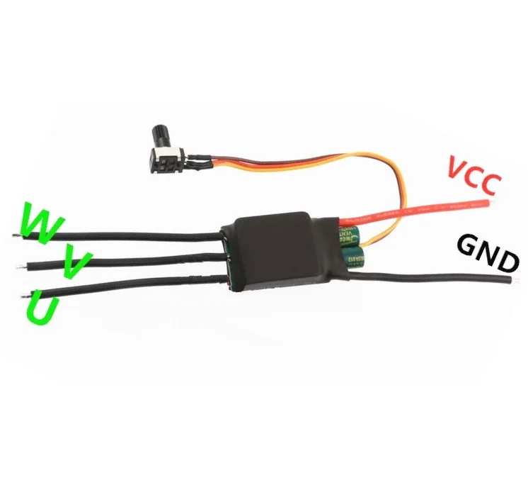 

BLDC 3 phase DC Brushless Motor Drive Controller DC 7V-24V PWM Hallless Driver With Potentiometer for 2/6/12/14 14 Pole Motor