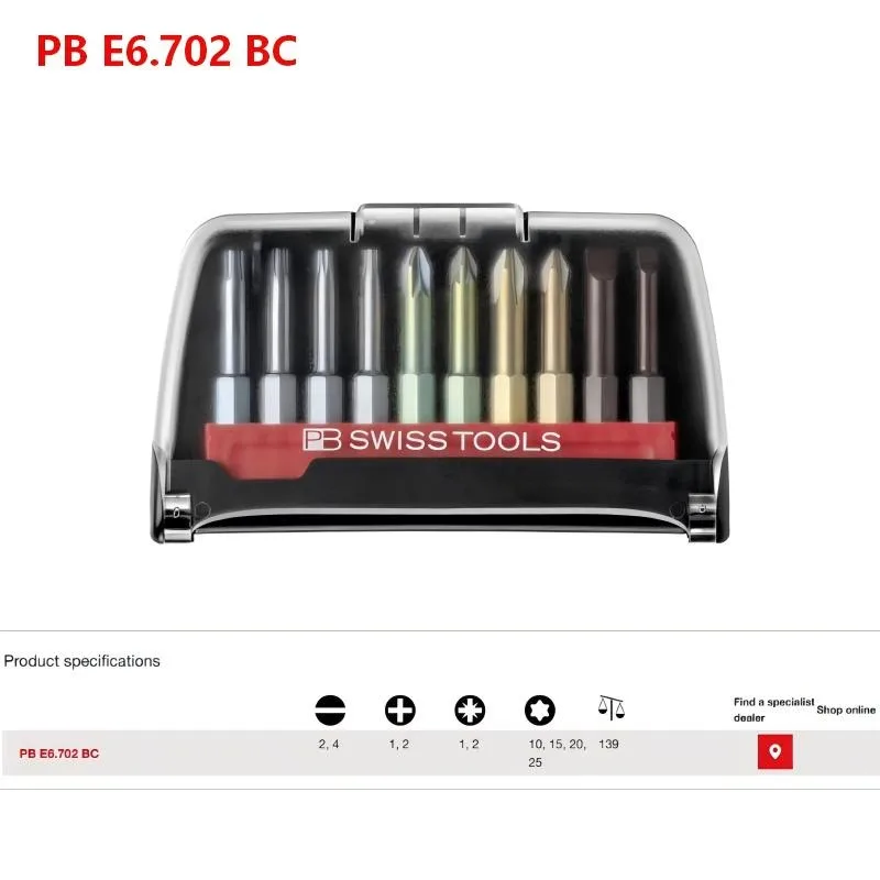 Фото Набор бит PB Swiss Tools Hardened Anti-Camout E6.3 (10 шт.) для обслуживания автомобильной электроники, в кейсе PB E6.700 E6.701 E6.702 №5