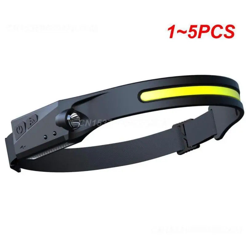 

Индукционный налобный фонарь, Головной фонарь со встроенным аккумулятором, зарядка через USB, работает от 1 до 5 шт.