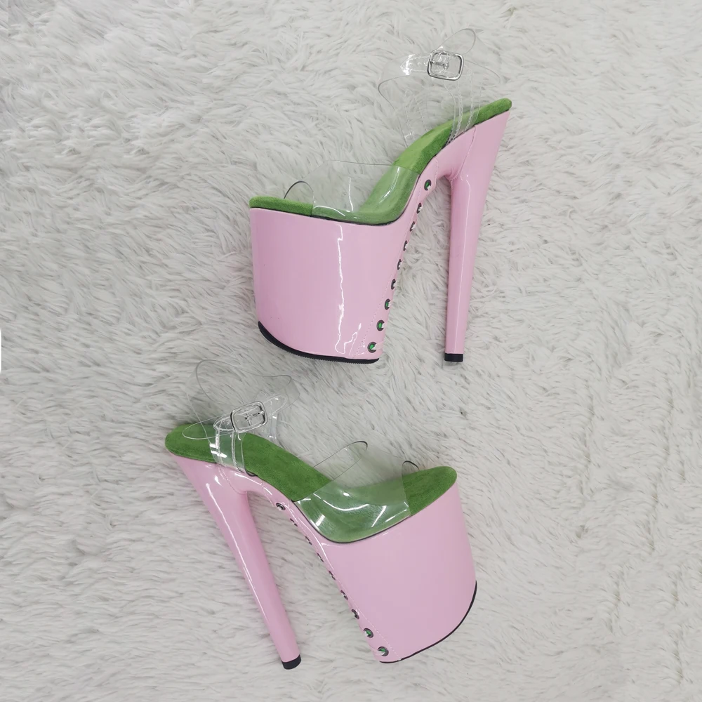 Leecabe 8Inch/20cm PVC upper Women's Platform Sandals  party High Heels Shoes Pole Dance Shoes