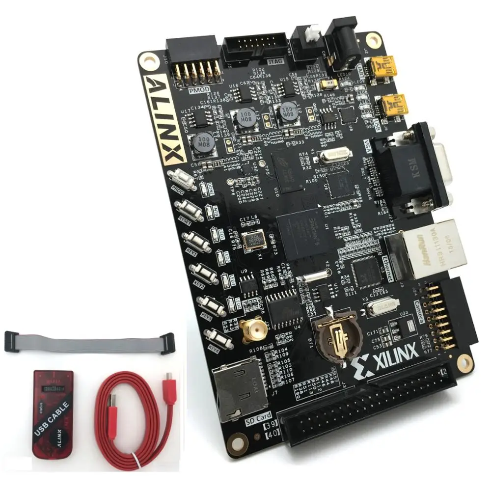 

Макетная плата XILINX SPARTAN6 XC6SLX16 FPGA, DDR3 Gigabit Ethernet, бренд ALINX (ПЛИС + JTAG программный погрузчик)
