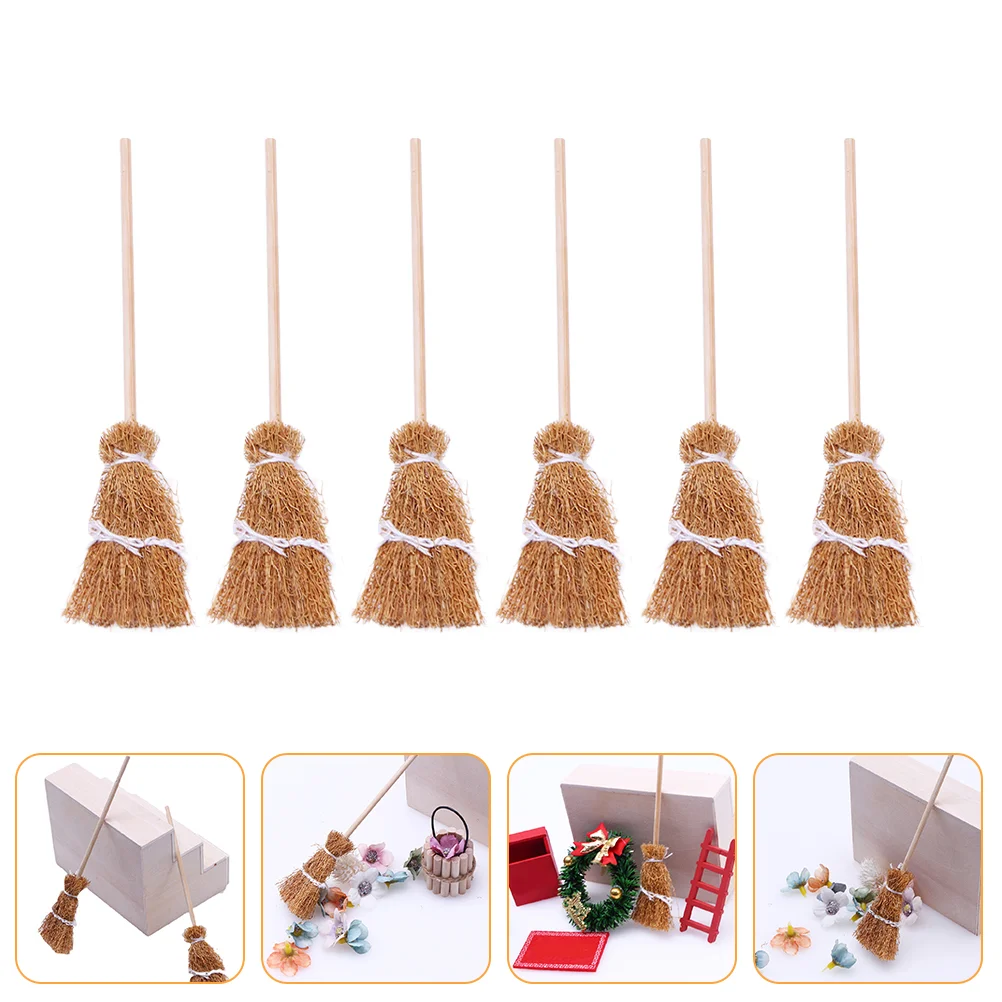 6 шт. домашняя метла мини-ветолы украшение для чистки декор реквизит фотосессии