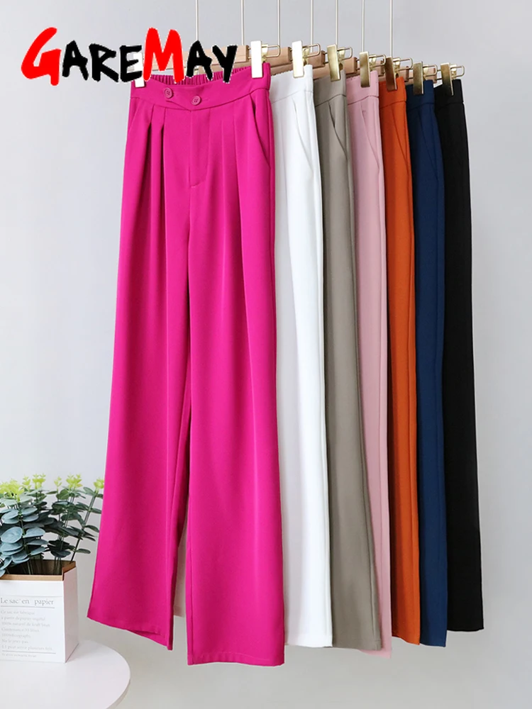Женские Брючные костюмы в Корейском стиле элегантные прямые летние брюки
