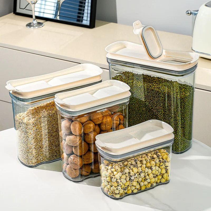 

Kitchen Sealed Container Cereals Storage Box Large Capacity Cereal Dispenser Moisture Proof Food Storage Tank Grain Storage Jars