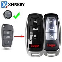 XNRKEY 업그레이드 스마트 키리스 원격 키 쉘 케이스, 아우디 A1 A3 A4 A6 A8 Q2 Q3 Q5 Q7 R3 RS3 RS5 S1 TT용, 3 버튼