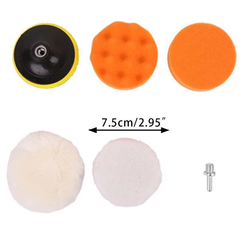 

Waxing Foam Sponge Clean Buffer Applicator Buffing Pads 6Pcs Auto Cleaning Sponge Automotive Care Sponge