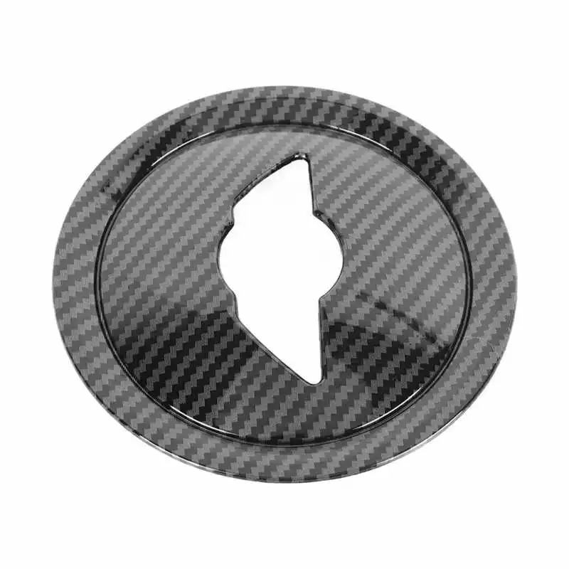 

Wheel Logo Emblem Trim Steering Wheel Center Cover Trim Durable Carbon Fiber Style Clear Texture High Strength for Car