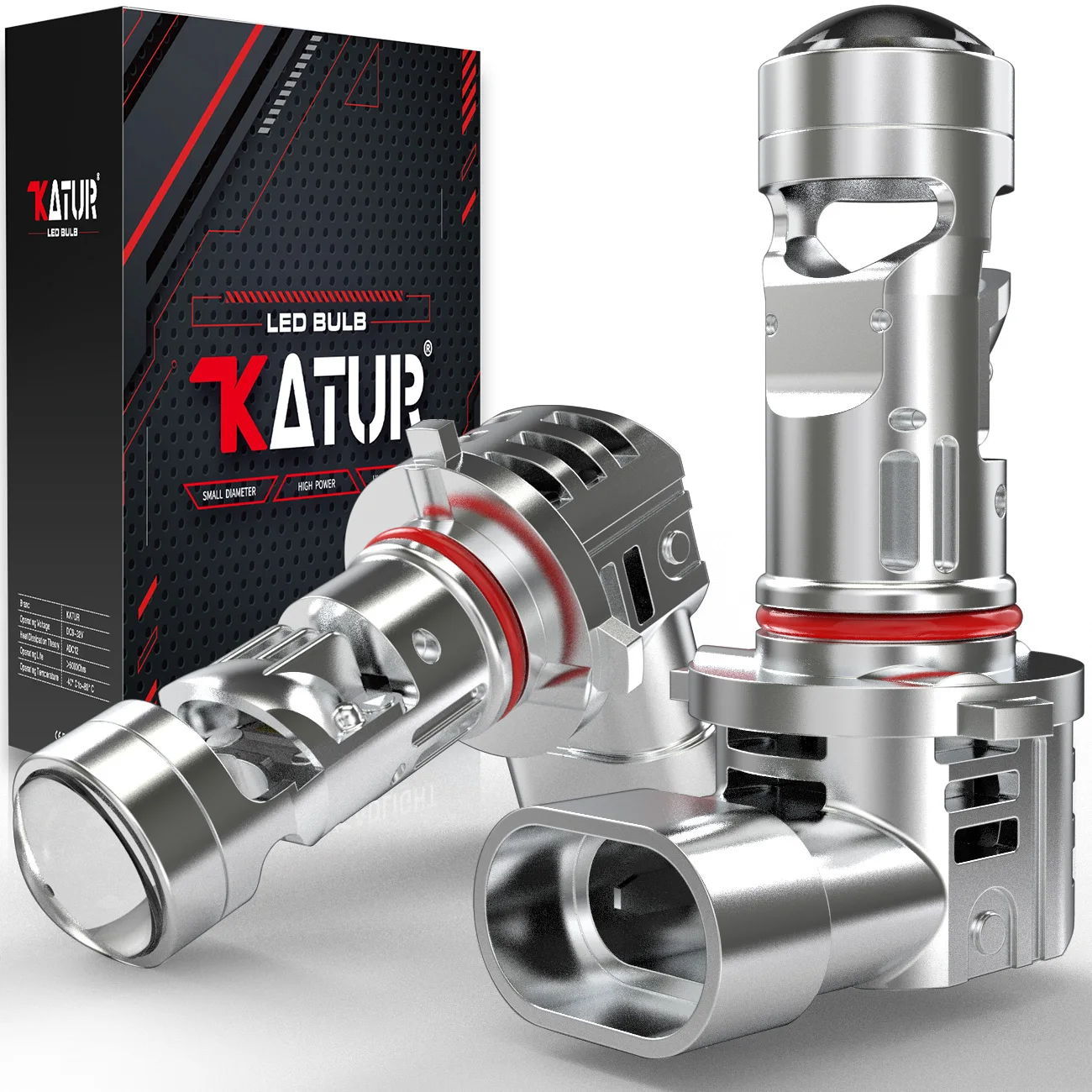 

Katur 2 шт. 9005 9006 Светодиодные автомобильные фары с линзой-проектором, 12В, лампы для авто, ближний и дальний свет, противотуманные фары HB4, сверхъяркие, 6000K