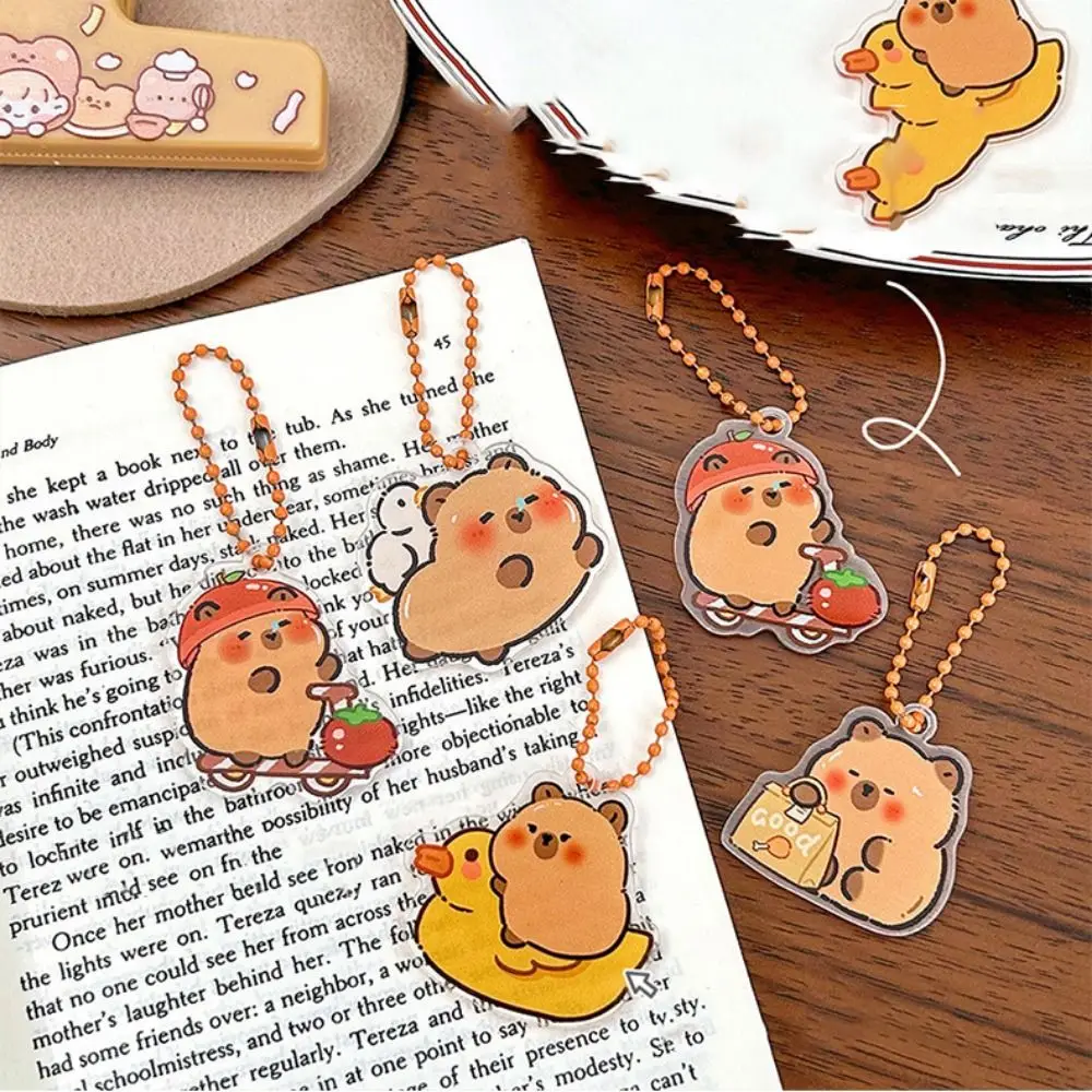 Kawaii акриловый брелок с капибарой забавная милая сумка капбарой подвесной