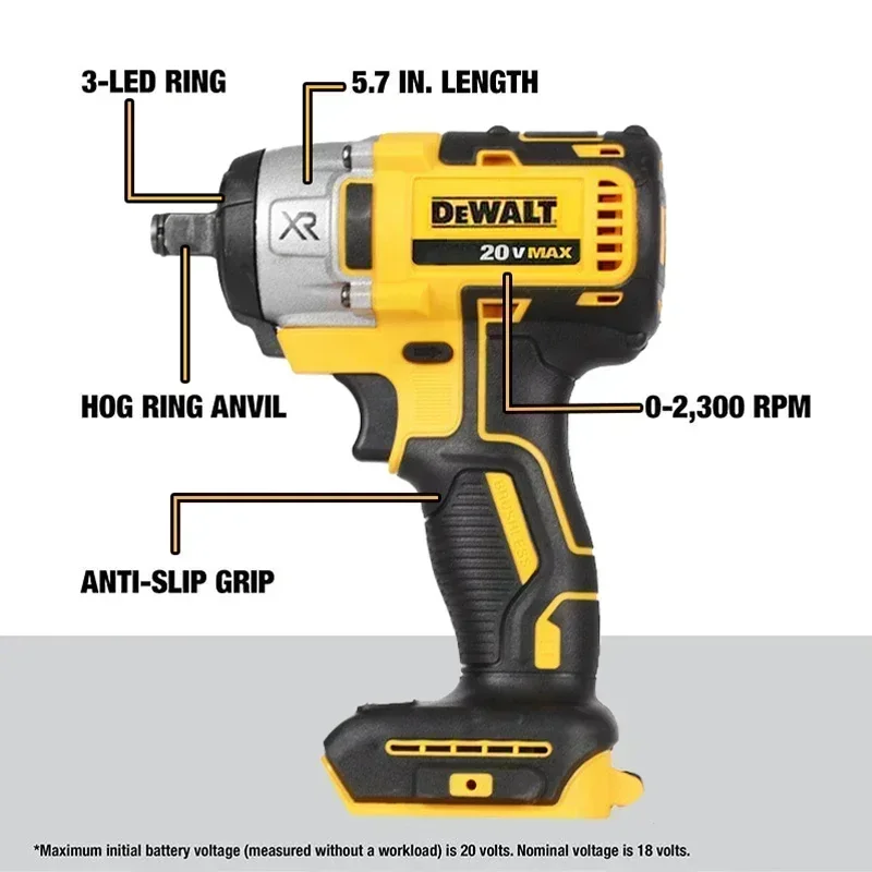 Dewalt DCF880 Аккумуляторный ударный гайковерт 2300 обмин Компактный электрический ключ 203 Нм Аккумуляторные электроинструменты для аккумулятора Dewalt 20 В (art.: 3920cbfc03113) - 3920cbfc03113