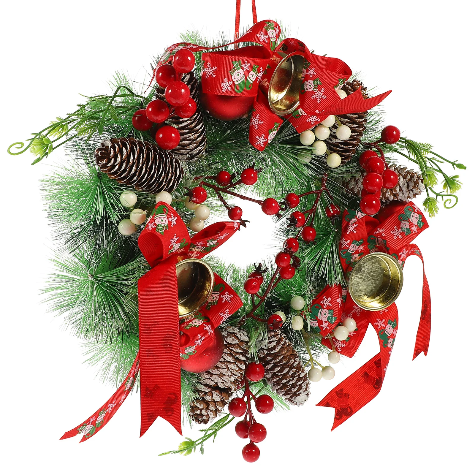 

Artificial Wreath Tealight Holder Door Candles Hanging Wreaths Xmas Candless