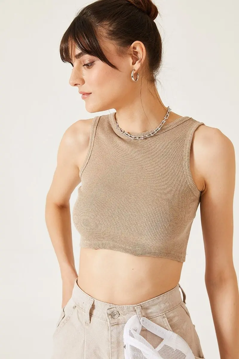 

Women's zero sleeve camisole Crop blouse