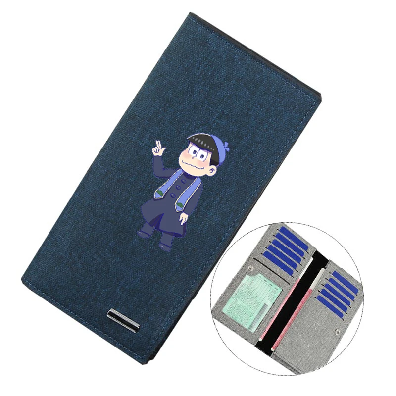 

Повседневный Длинный кошелек с мультипликационным рисунком, кошелек из аниме Osomatsu San, Подростковый холщовый Многофункциональный кошелек для ID держатель для карт, кошелек для монет для мальчиков