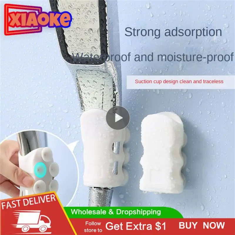 

Shower Accessories Shower Head Suction Cup Waterproof Wall Mount Flower Sprinkling Sucker Silicone Removable Shower Head Hanger