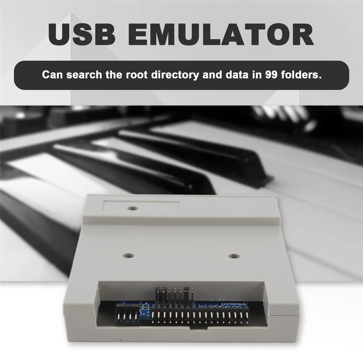 Фото AT41Version SFR1M44-U100K USB-эмулятор серого цвета 3,5 дюйма 1,44 МБ USB SSD-эмулятор дисковода для электронной клавиатуры для Windows №1