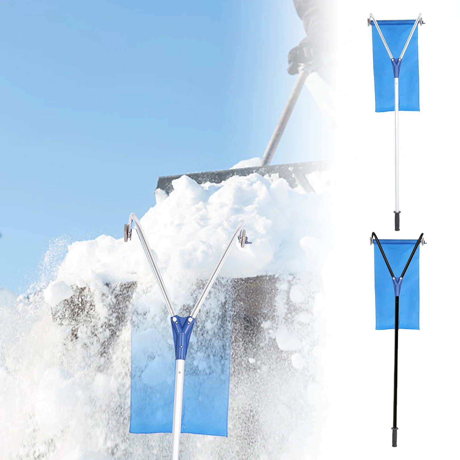 

Snow Roof Rake Aluminium Roof Shovel With Adjustable Telescoping Handle Extendable Snow Rake For Roof Snow Removal Lightweigh