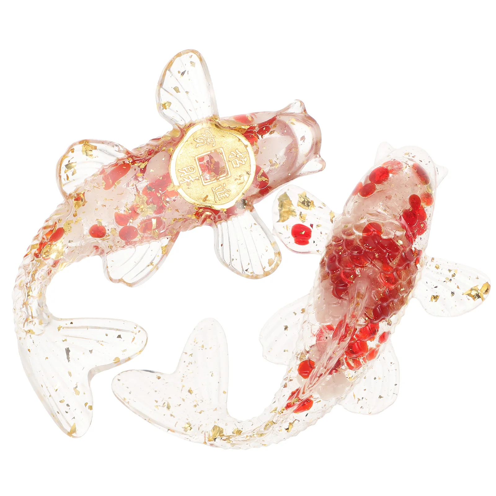 

2pcs Small Crystal Fish Figure Crystal Fish Figurine Table Fish Decoration Fish Ornament