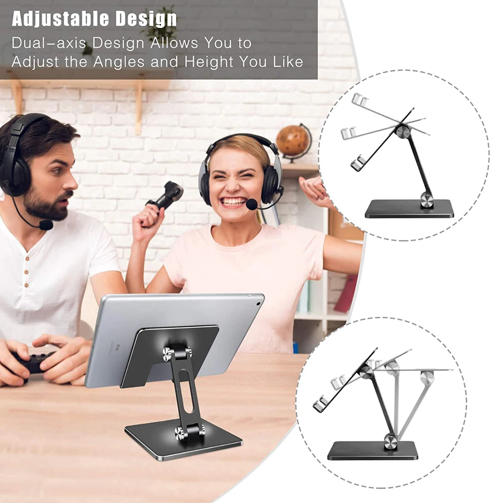 desk mobile phone holder stand for iphone ipad xiaomi metal adjustable desktop tablet holder universal table cell phone stand free global shipping