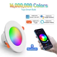 10w 15w rgb tuya smart bluetooth downlights with remote control recessed ceiling spotlights color change downlight 220v 110v