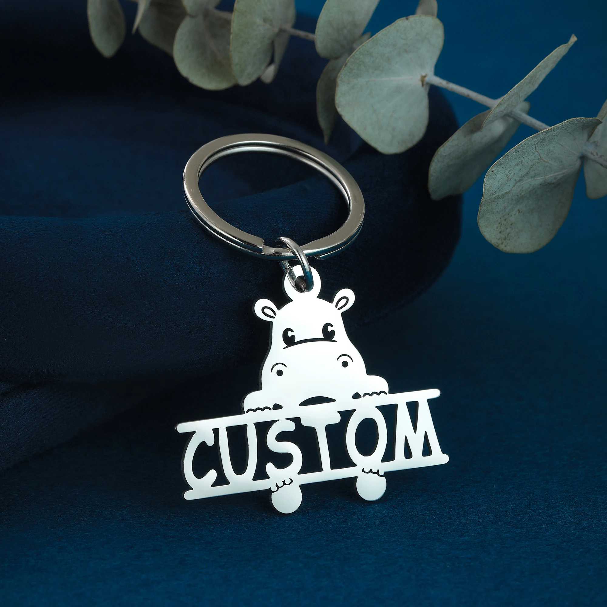 QIMING мультфильм индивидуальное имя брелок для мужчин женщин индивидуальный в