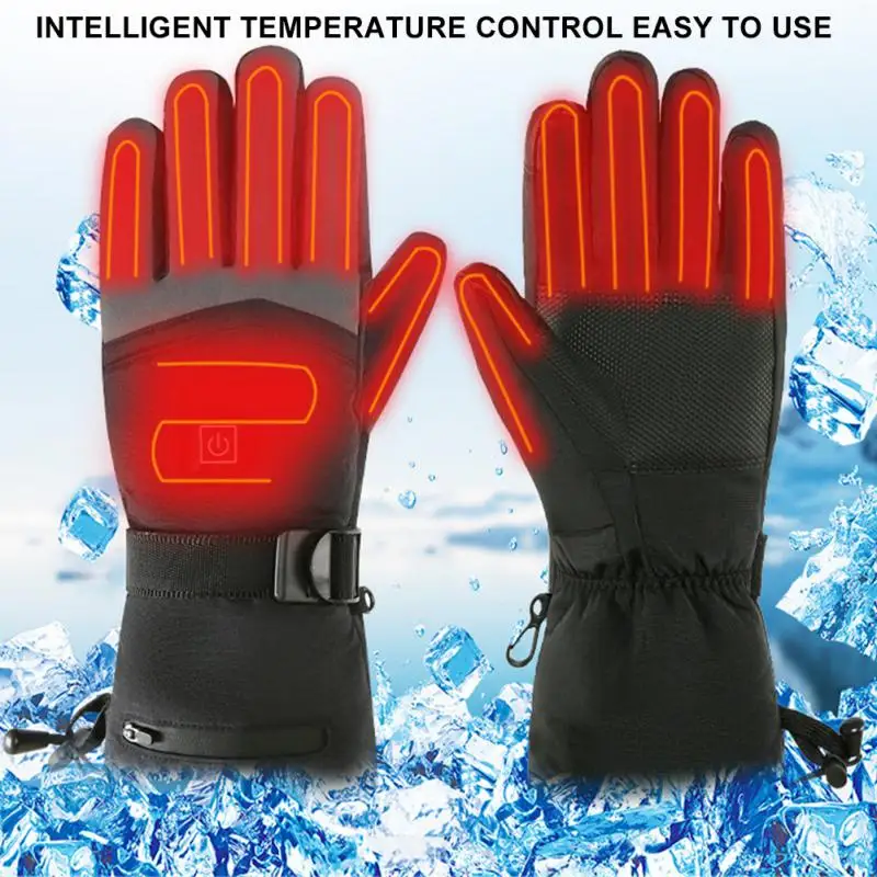 

Full Fingers Moto Electric Heating Gloves Heated Gloves Touch Screen Thermal Gloves Motocross Winter Gloves Cycling Equipment