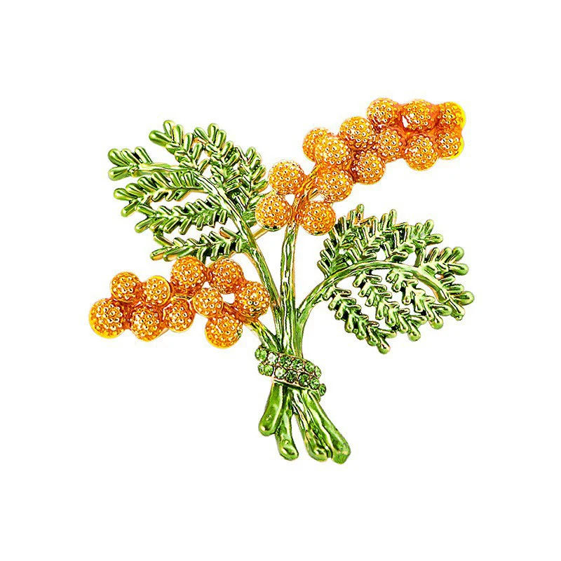 Модная изумрудная зеленая сосновая ветка Брошь для женщин одежда пальто