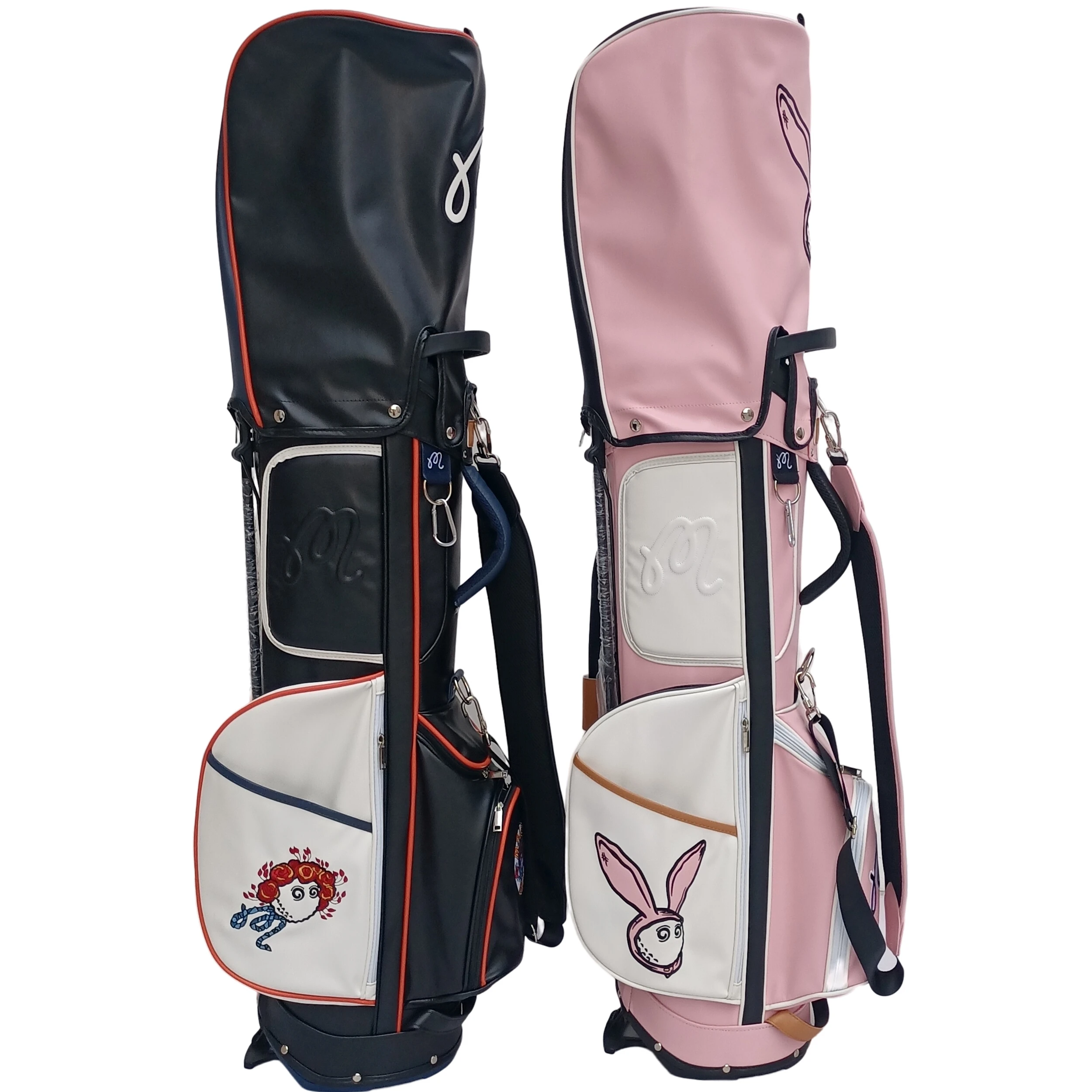 Malbon Rose Rabbit Golf Stand Bracket Bag Waterproof Ultra-Light Portable Standard Golf Gun Bags