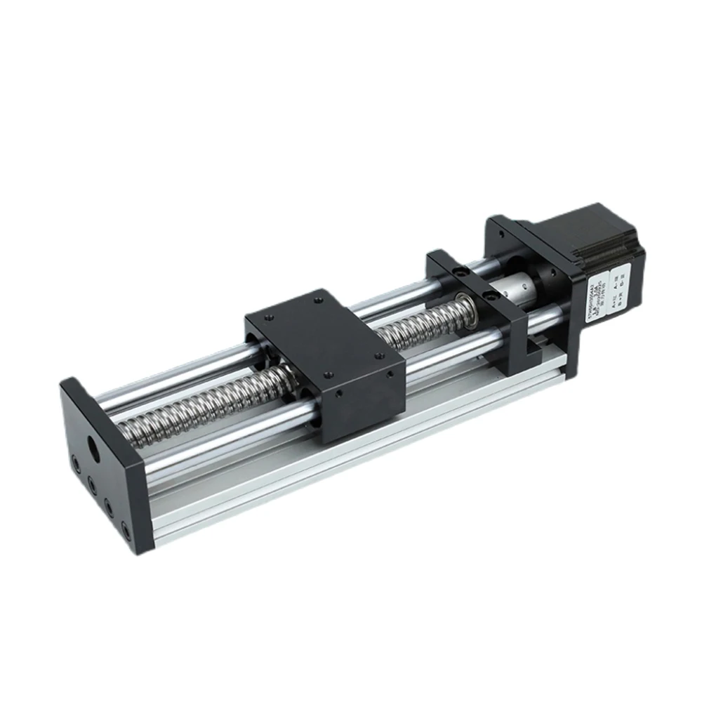 NEMA 23 Stepper Motor Driver Linear Rail Kit Sliding Table Ball Screw Module Slide Stage 50-300mm Stroke 1.2-3Nm CNC Workbench |