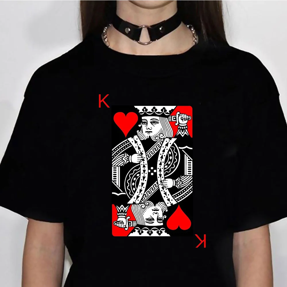 

Playing Card t shirt women streetwear funny tshirt girl 2000s clothes