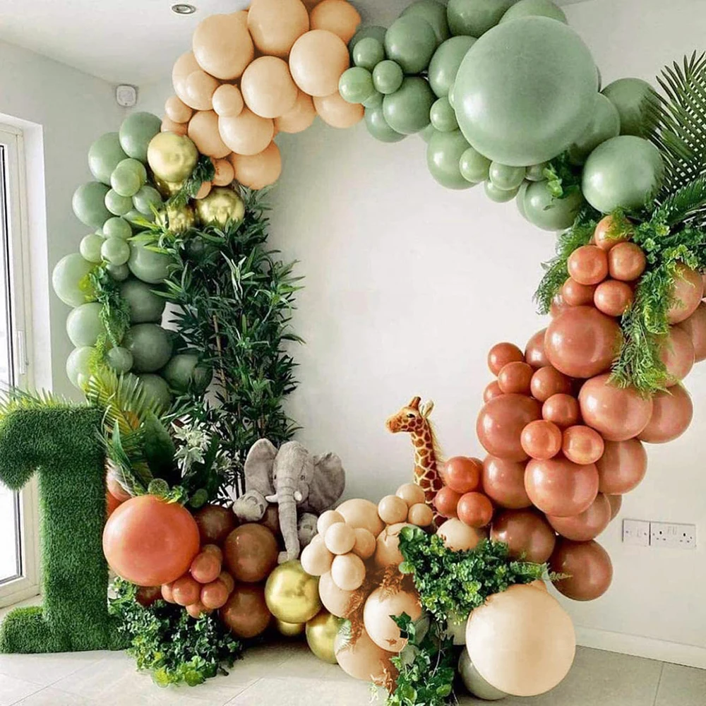 

Воздушные шары зеленого цвета в стиле ретро, 1 комплект