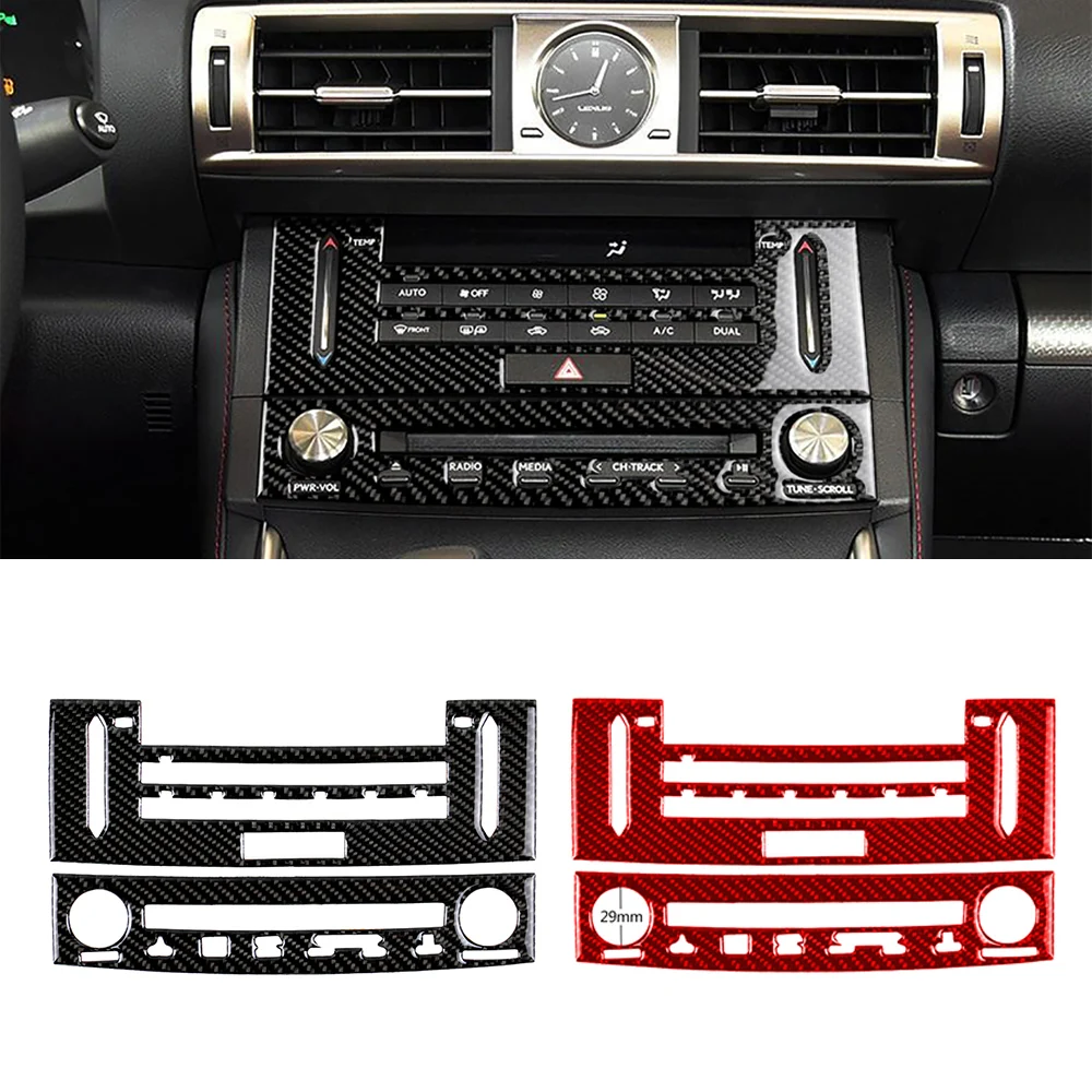 

Car Air Conditioning CD Panel Decor Cover Trim Sticker Decal for Lexus IS250 2013-2020 Car Interior Accessories Carbon Fiber
