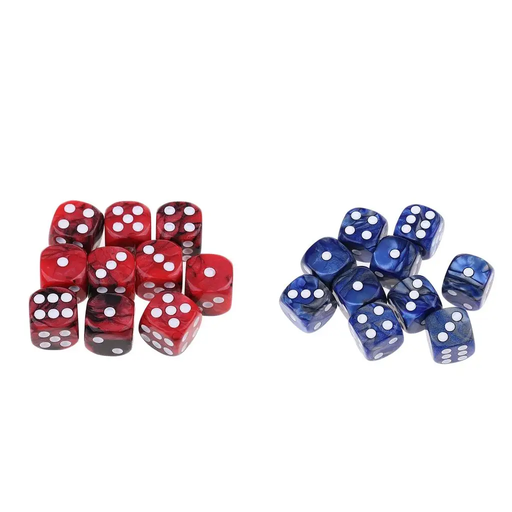 20Pc Colors Dices D Sided 16mm D6 for RPG Table Board Game Toy