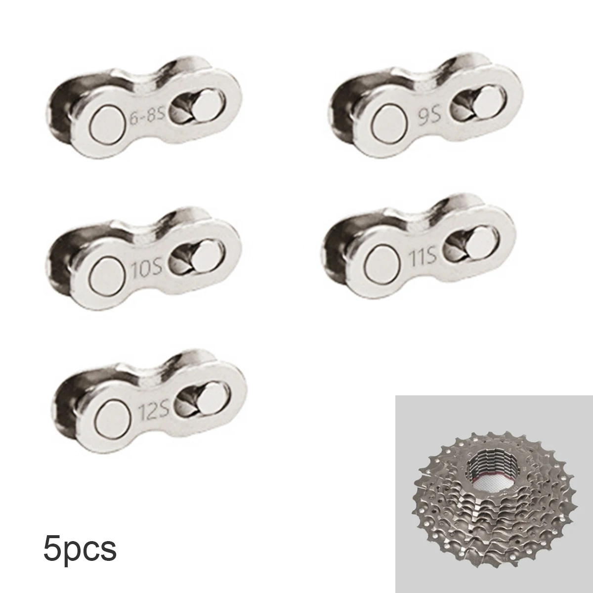 5 Pairs Universal Bike Chain Quick Link Connector Lock Set Power Chain Quick Release Buckle for Bicycle Missing Link