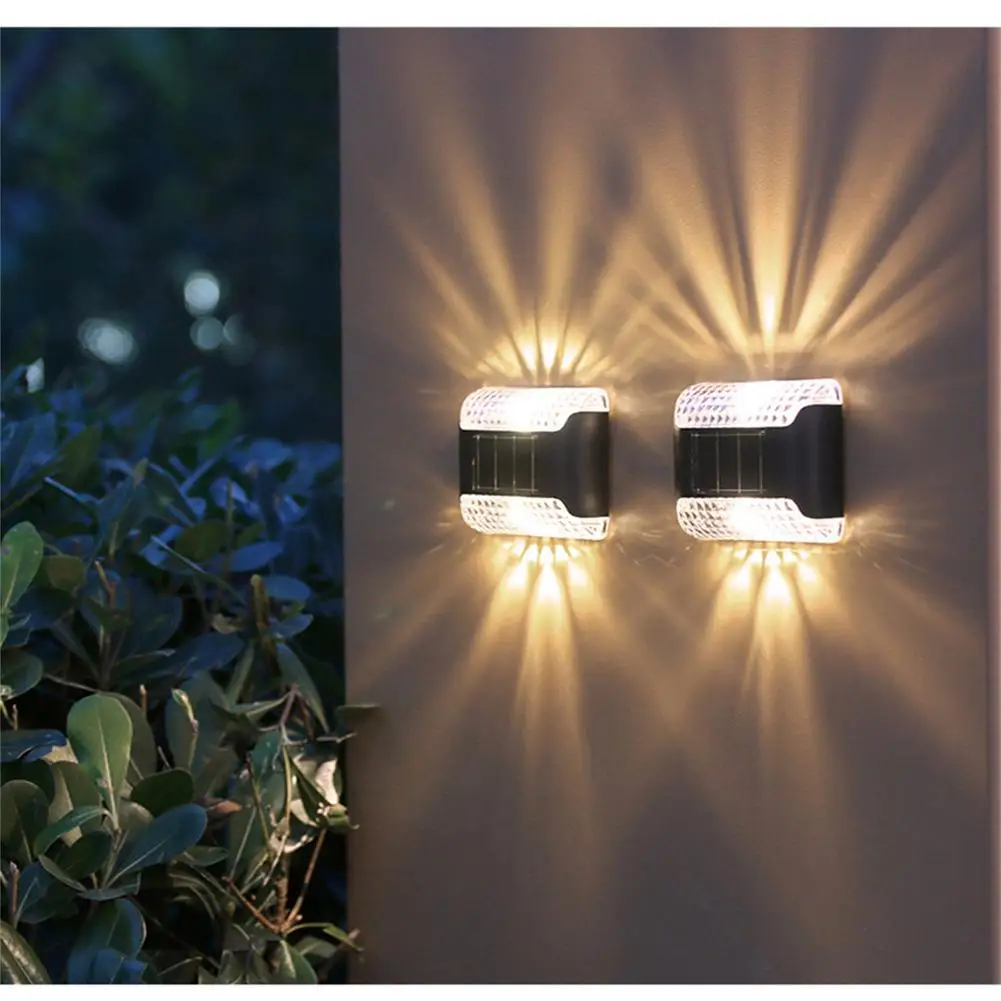 

1pc Solar Wall Light Outdoor Waterproof Up Down Luminous Lighting Garden Decorative Solar Lamps Stairs Fence Night Light