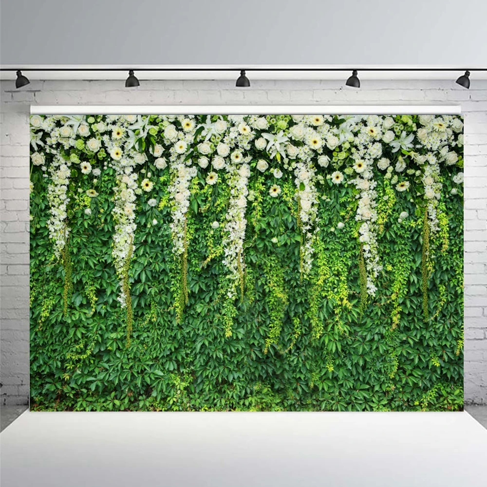 

Green Grass Wall Backdrop Wedding Ceremony For Photography Bridal Shower Bride to Be Engaged Reception Photo Background