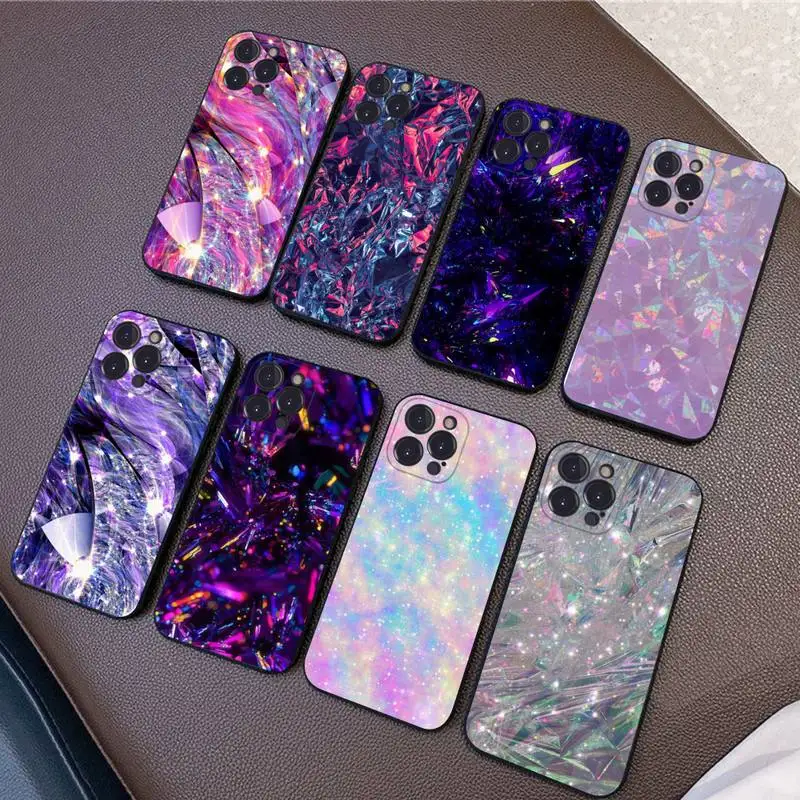 

Crystal Diamond Aesthetic Art pastel Phone Case Silicone Soft for iphone 14 13 12 11 Pro Mini XS MAX 8 7 6 Plus X XS XR Cover