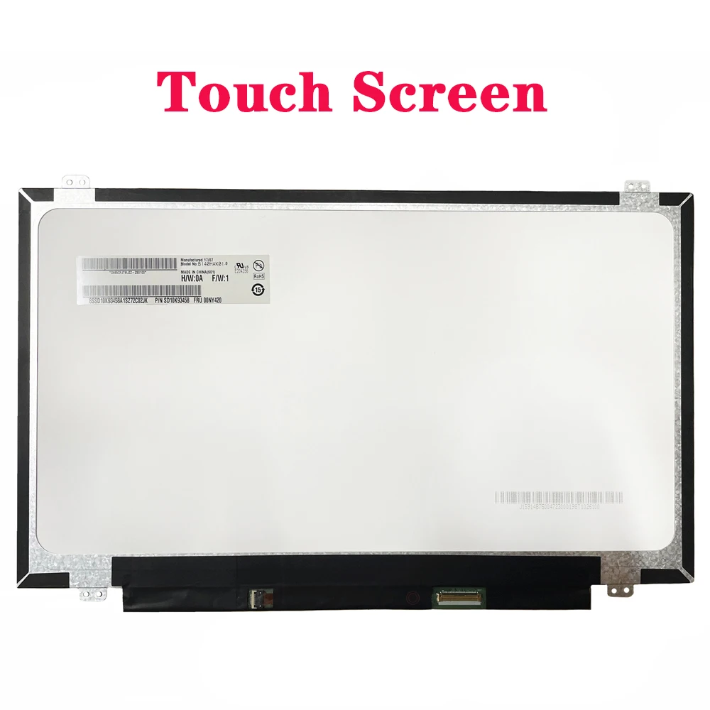 

140 Touch Screen B140HAK01.0 NV140FHM-T00 R140NWF5 R1 R6 For Lenovo ThinkPad T470P T470S T470 T480 T480S FHD Laptop LCD Panel