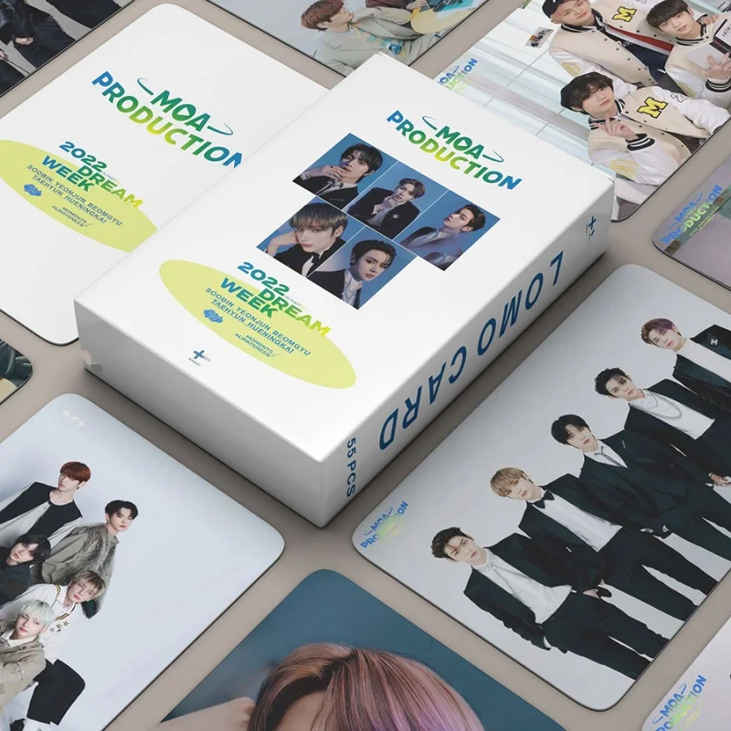 

55pcs/set Kpop TXT Stray Kids Lomo Cards Album Photocards MOA X Together in March Straykids Photo Card Postcard for Fans