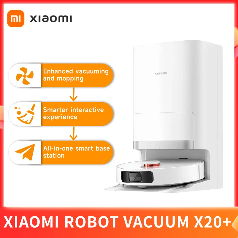 Фото Робот-пылесос Xiaomi OMNI 2 (X20+), 6000 Па, автоматическое сборение пыли, умное управление, для шерсти животных и твердых полов, совместимость с Alexa/Google Assistant №1