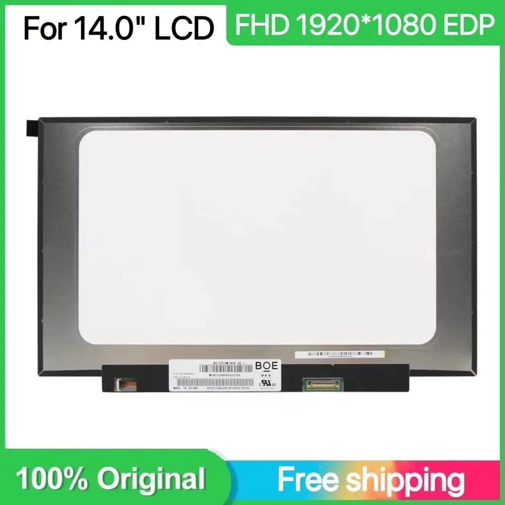 

14'' inch display For lenovo T490 T495 laptop IPS LCD Screen NV140FHM-N48 LP140WF7 SPB1 B140HAN04.2 FRU 01YN170 02DL762