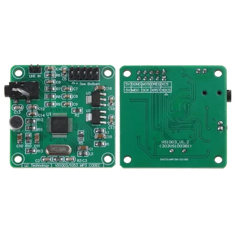 VS1053 Макетная плата модуля MP3 со встроенной функцией записи. SPI-интерфейс.