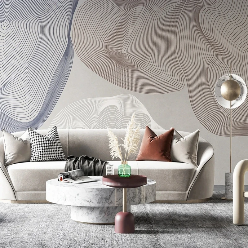 

Custom 3D Photo Wallpaper Modern Minimalist Abstract Lines Art Wall Mural Paper for Bedroom TV Background Living Room Decoration