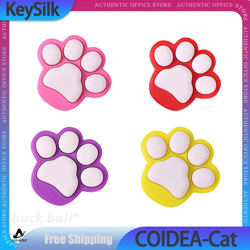 Keysilk Coidea-Cat Мини-клавиатура Беспроводная 3 режима Kawaii Cat Paw Макро Программируемая