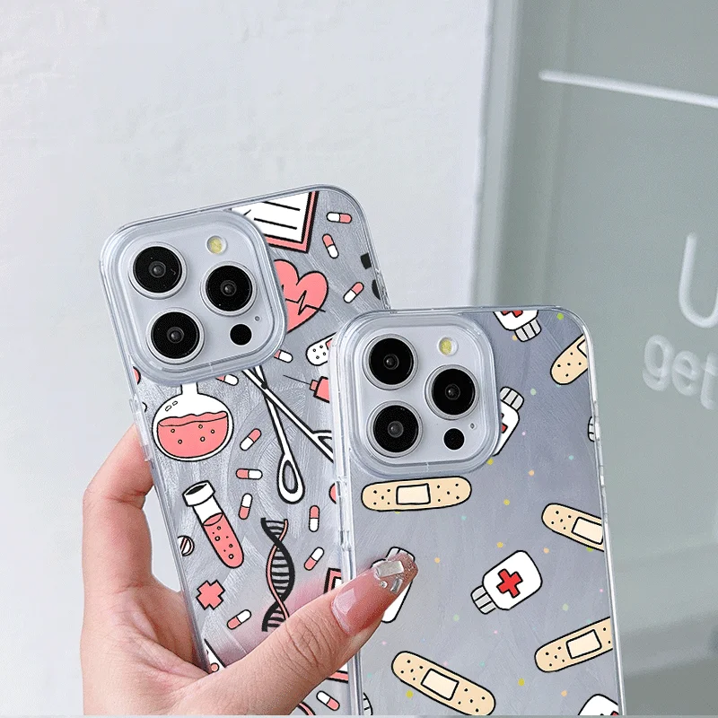 Чехол с текстурой сердца и перьев медсестры для Xiaomi Redmi Note 14 13 12 11 ProPlus 14C 13 Poco F5 X3 M6 5G Cover (art.: 3920cdeeb107c) - 3920cdeeb107c