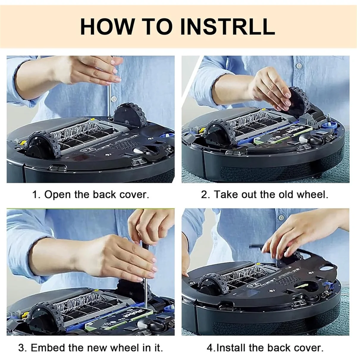 Модуль левого и правого приводного колеса 1 пара деталей для пылесоса IROBOT Roomba I7 I7+