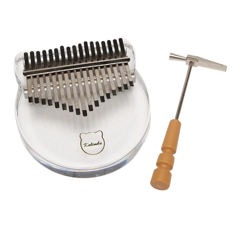 

17 Keys Thumb Piano Cartoon Little Bear Acrylic Finger Piano Portable For Kids Adults Beginners Best Instrument Gifts