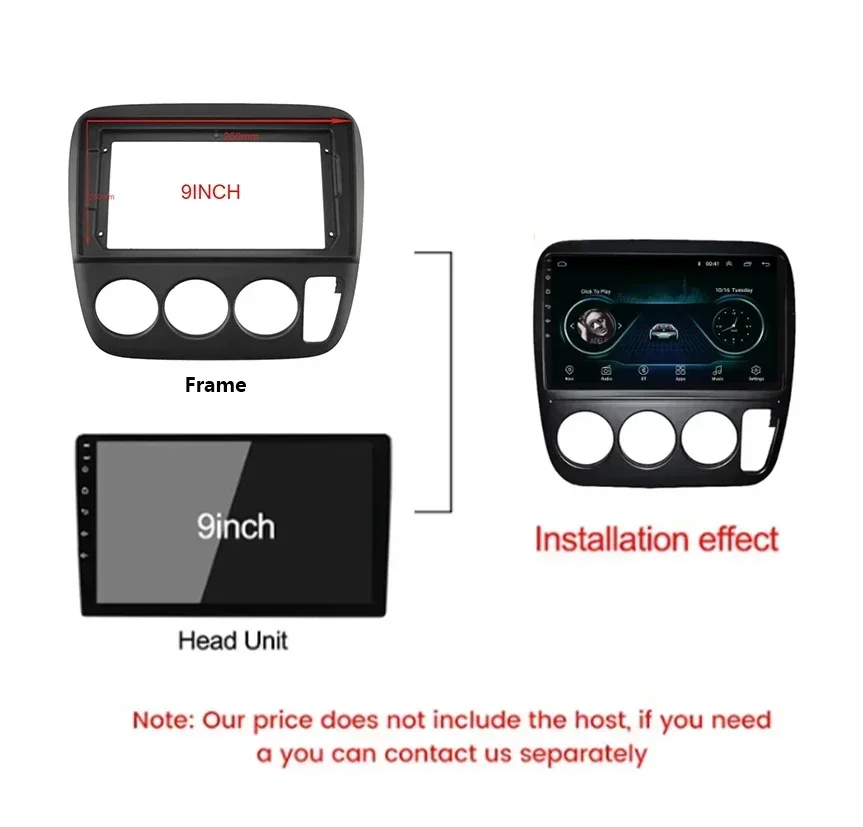 QSZN 9-дюймовый для Honda CRV 1997-2001 комплект автомобильной радио панели кабель питания